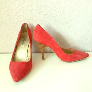 Red Suede Steve Madden Pumps